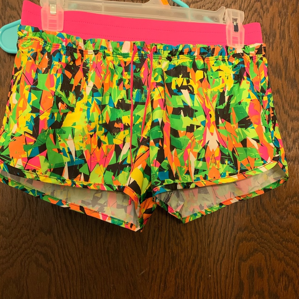 Neon athletic shorts